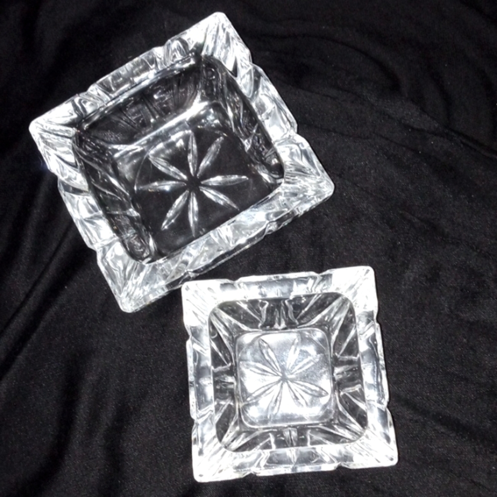 Vintage Cristal d’Arques crystal ashtrays